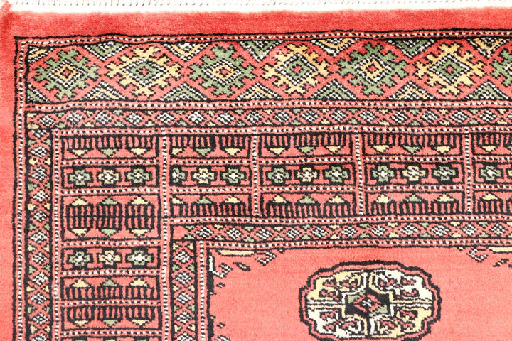 Light Coral Bokhara 2' 7 x 8' - No. 45259 - ALRUG Rug Store