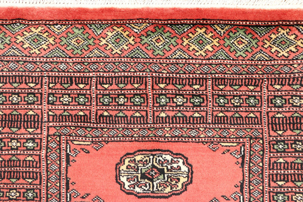 Light Coral Bokhara 2' 7 x 8' - No. 45259 - ALRUG Rug Store