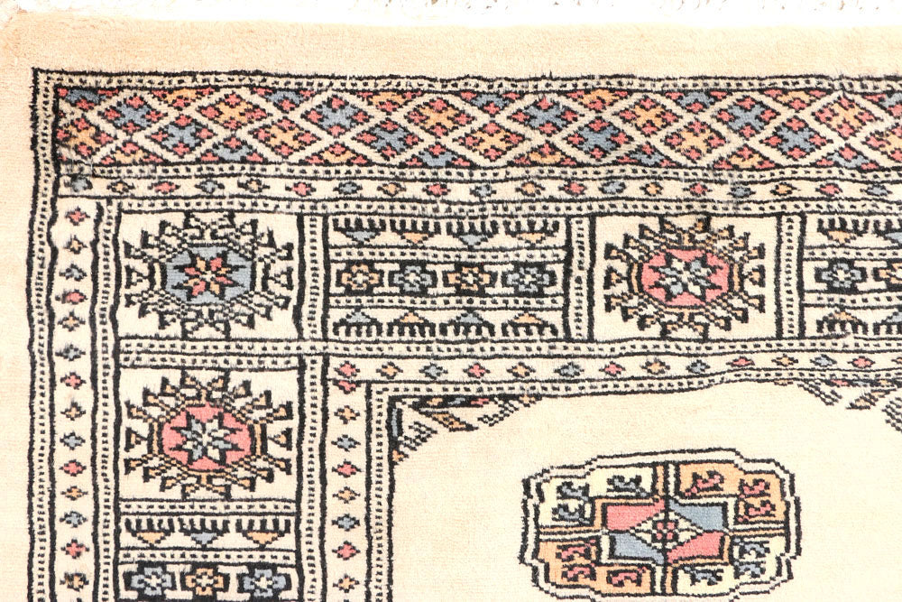 Antique White Bokhara 2' 6 x 7' 6 - No. 45265 - ALRUG Rug Store