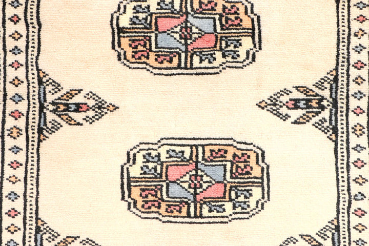 Antique White Bokhara 2' 6 x 7' 6 - No. 45265 - ALRUG Rug Store