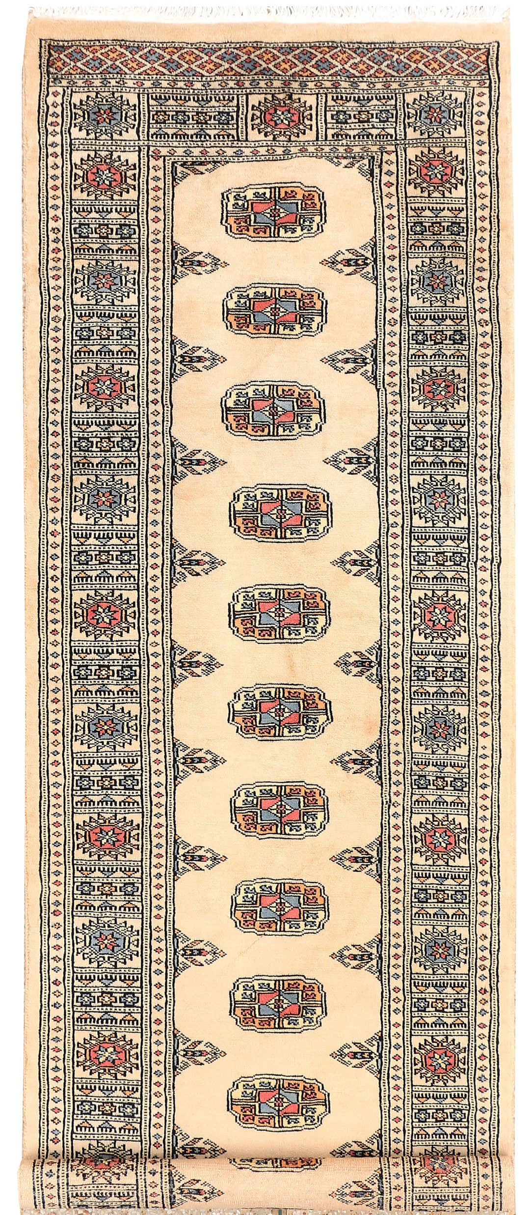 Antique White Bokhara 2' 6 x 7' 6 - No. 45265 - ALRUG Rug Store