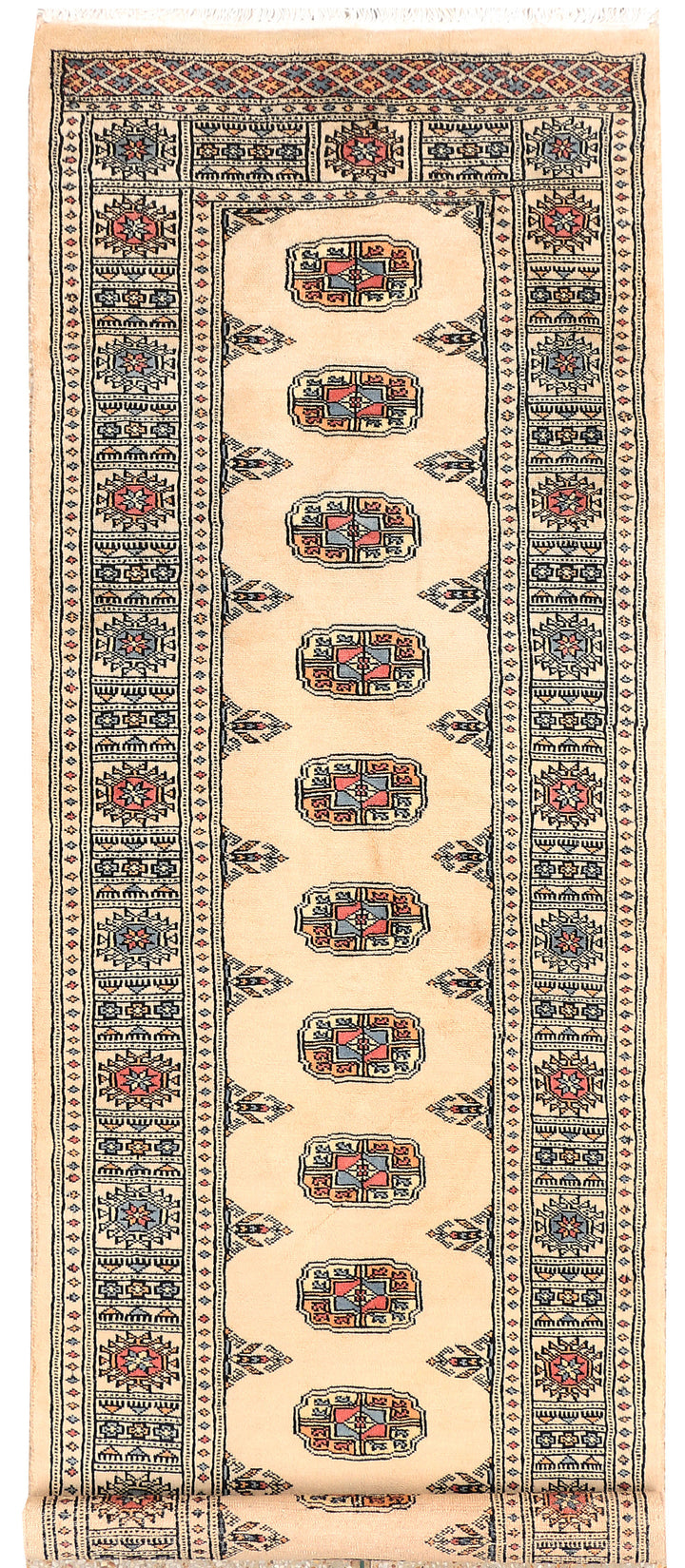 Antique White Bokhara 2' 6 x 7' 6 - No. 45265 - ALRUG Rug Store