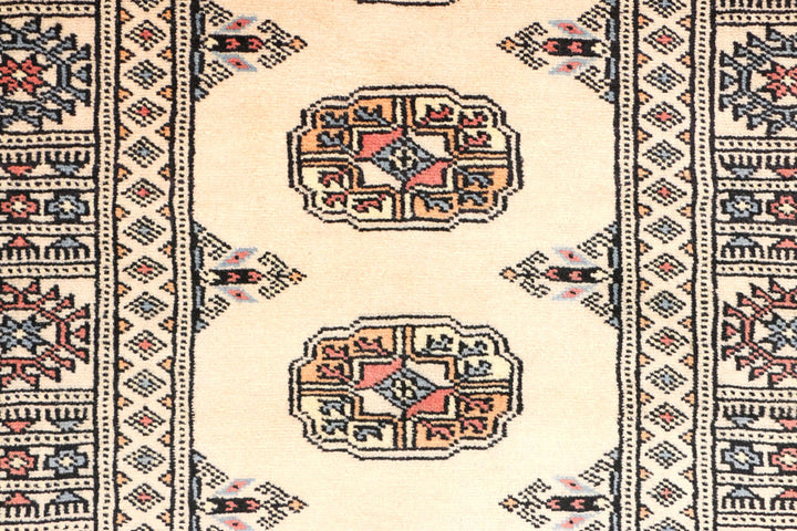 Antique White Bokhara 2' 6 x 8' 3 - No. 45275 - ALRUG Rug Store