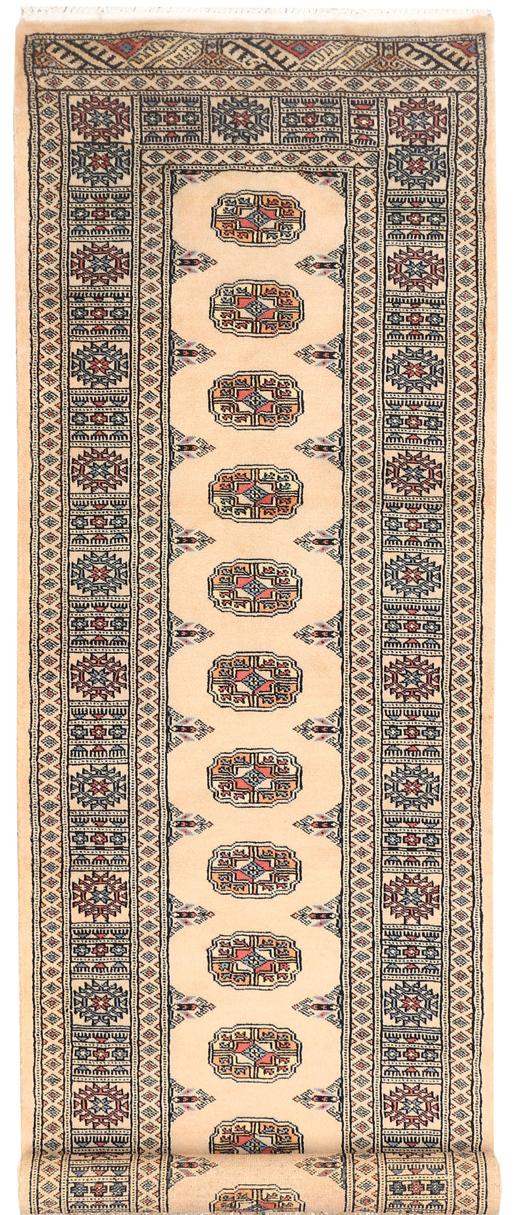 Antique White Bokhara 2' 6 x 8' 3 - No. 45275 - ALRUG Rug Store