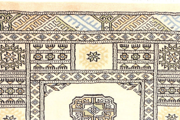 Antique White Bokhara 2'  6" x 9' " - No. QA34319
