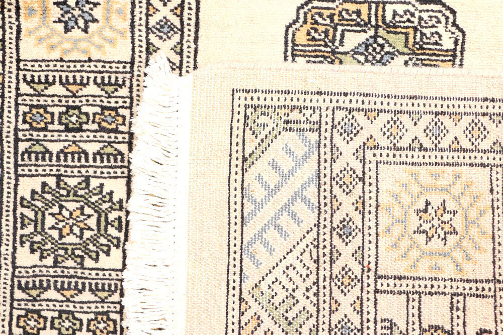 Antique White Bokhara 2' 6 x 9' - No. 45305 - ALRUG Rug Store