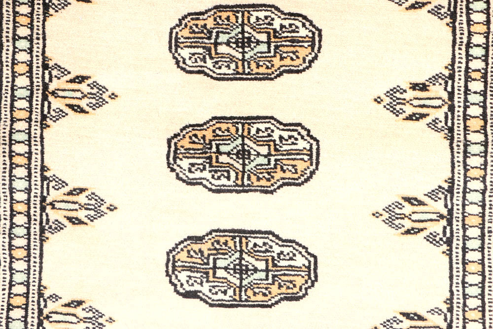 Antique White Bokhara 2' 8 x 9' 2 - No. 45309 - ALRUG Rug Store