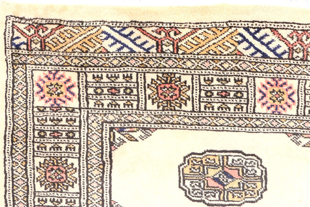 Antique White Bokhara 2' 6 x 8' 10 - No. 45318 - ALRUG Rug Store