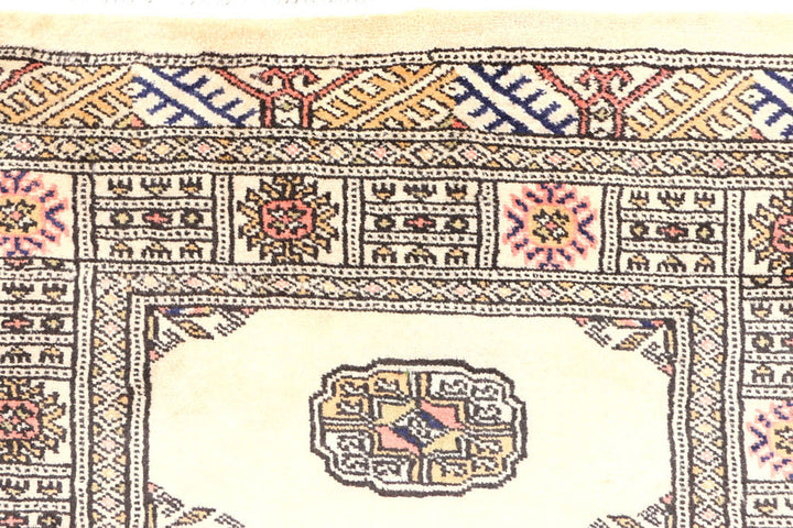 Antique White Bokhara 2'  6" x 8'  10" - No. QA41499