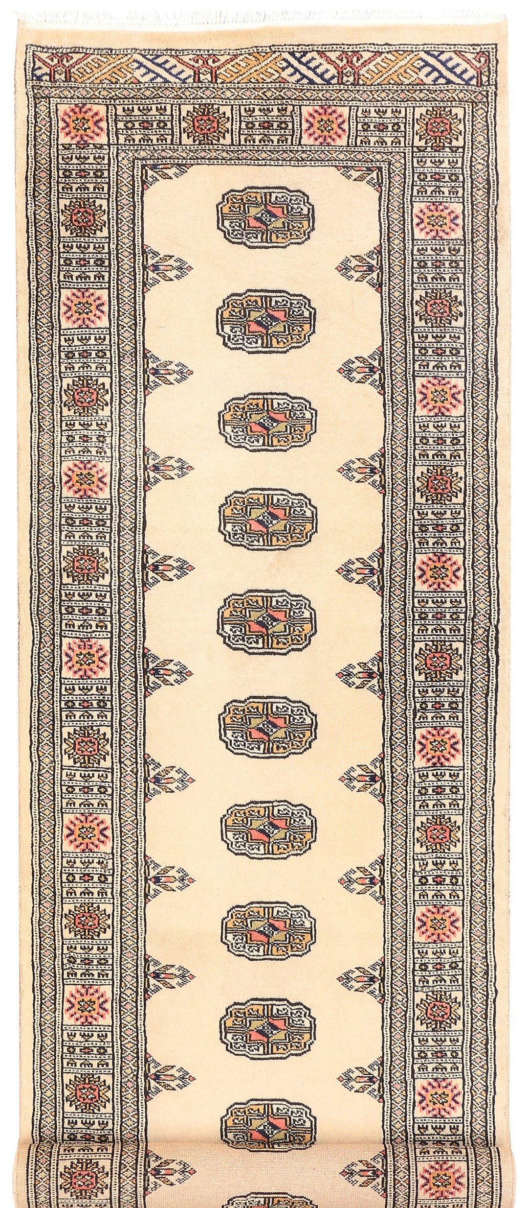Antique White Bokhara 2' 6 x 8' 10 - No. 45318 - ALRUG Rug Store