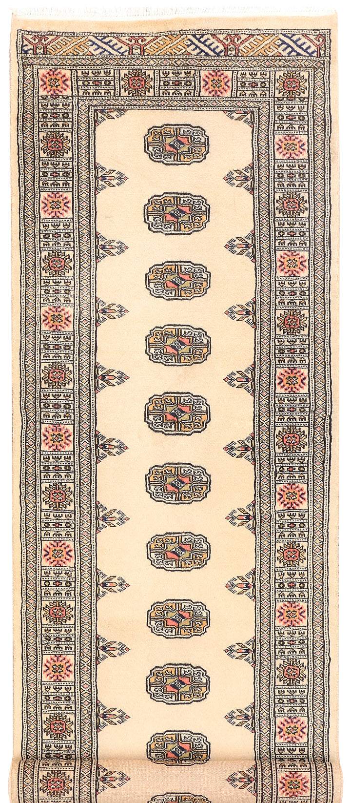 Antique White Bokhara 2' 6 x 8' 10 - No. 45318 - ALRUG Rug Store