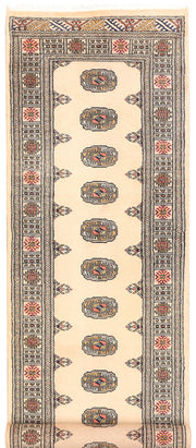Antique White Bokhara 2'  6" x 8'  10" - No. QA41499