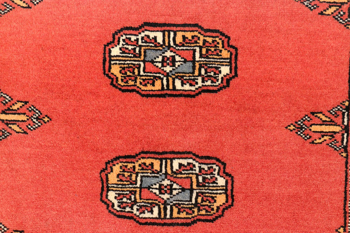 Salmon Bokhara 2' 7 x 8' 6 - No. 45337 - ALRUG Rug Store