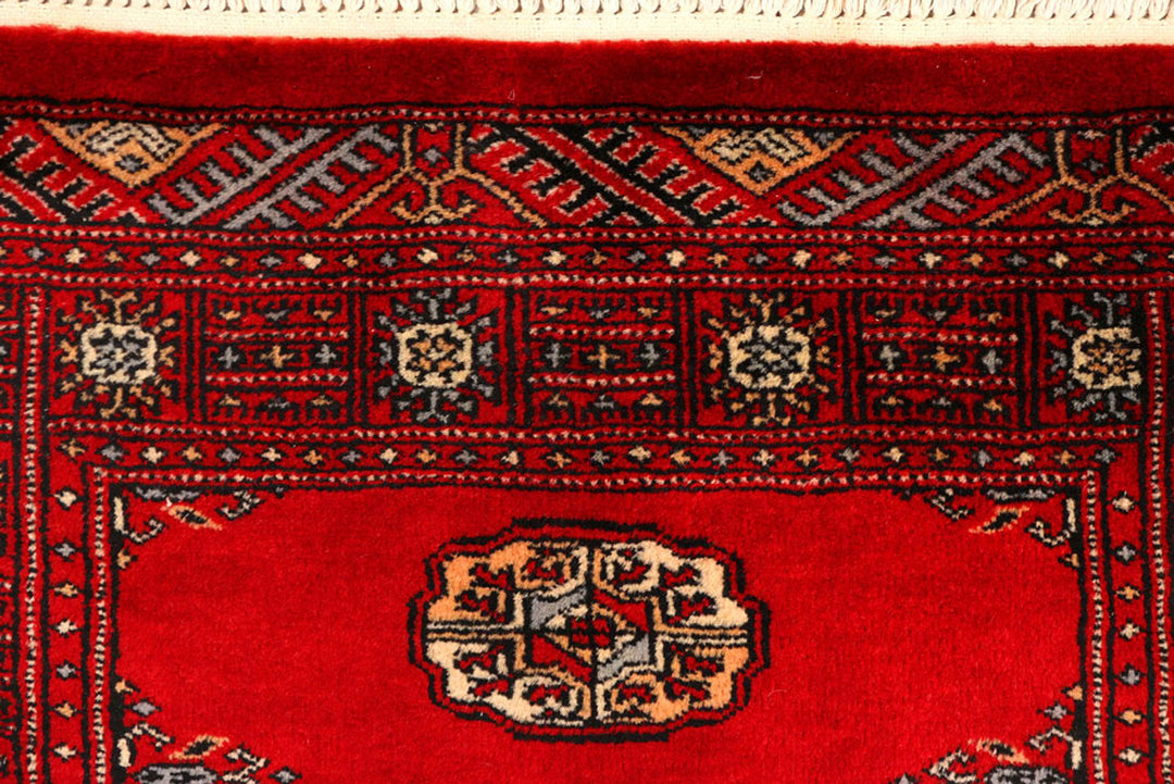 Dark Red Bokhara 2'  6" x 9'  4" - No. QA36464