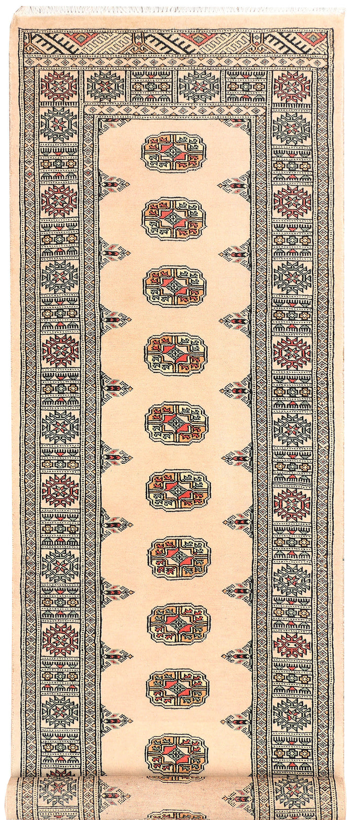 Antique White Bokhara 2' 6 x 8' 8 - No. 45341 - ALRUG Rug Store