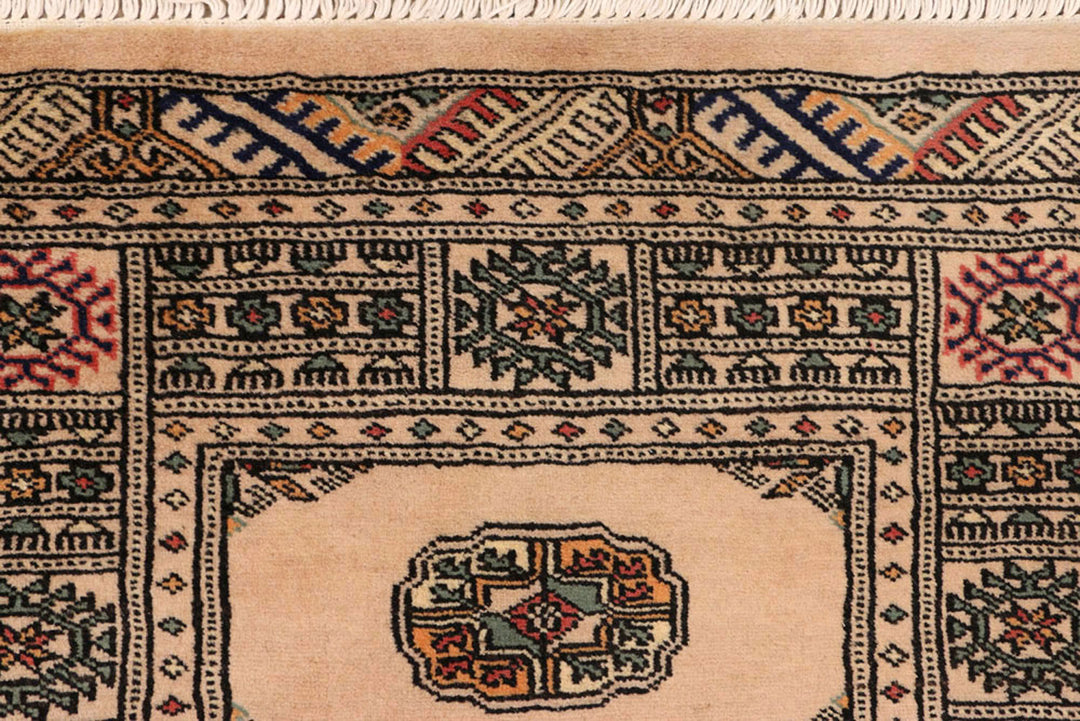 Antique White Bokhara 2'  7" x 9'  1" - No. QA15142