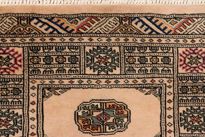 Antique White Bokhara 2'  7" x 9'  1" - No. QA15142