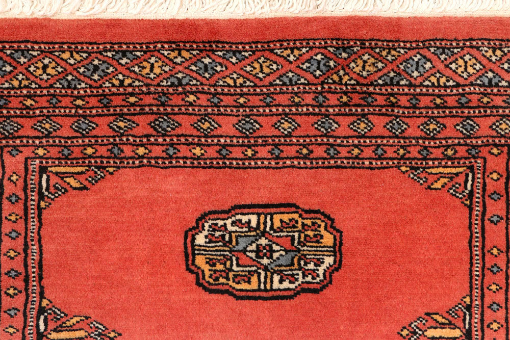 Salmon Bokhara 2' 7 x 8' 4 - No. 45346 - ALRUG Rug Store