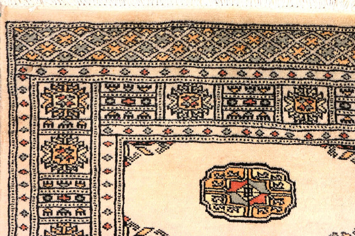 Antique White Bokhara 2' 7 x 8' 8 - No. 45358 - ALRUG Rug Store