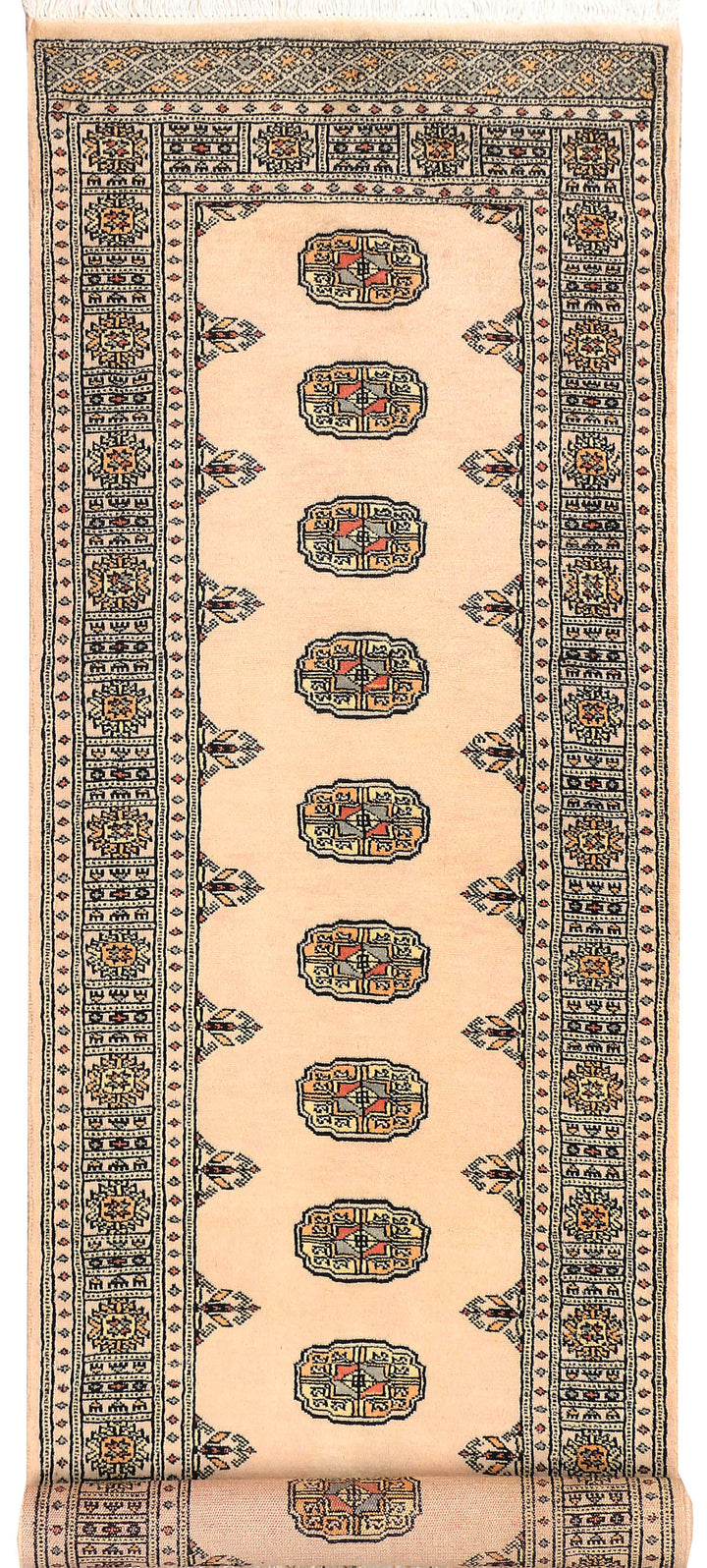 Antique White Bokhara 2' 7 x 8' 8 - No. 45358 - ALRUG Rug Store