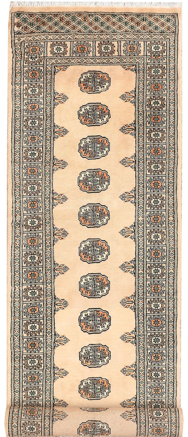 Navajo White Bokhara 2' 6 x 9' 5 - No. 45366 - ALRUG Rug Store