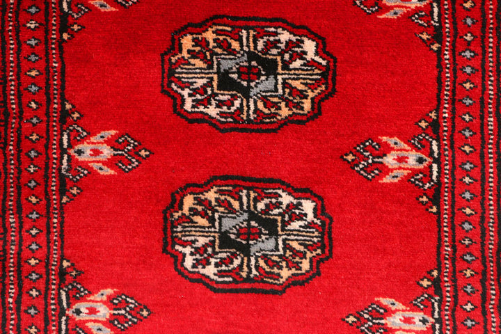 Dark Red Bokhara 2'  7" x 8'  9" - No. QA83354