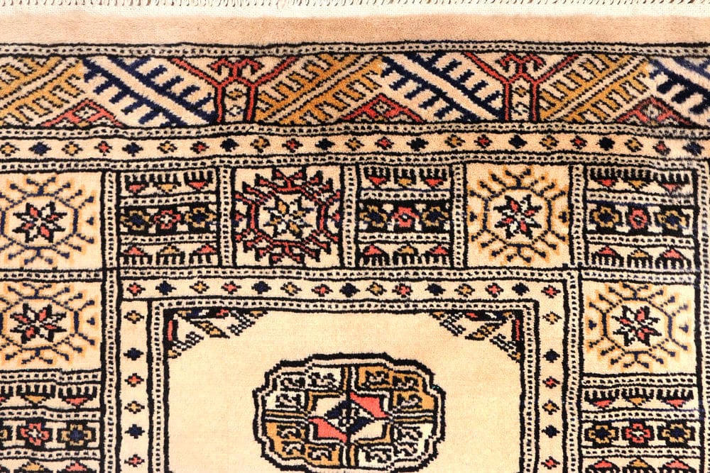 Antique White Bokhara 2' 6 x 9' 5 - No. 45370 - ALRUG Rug Store