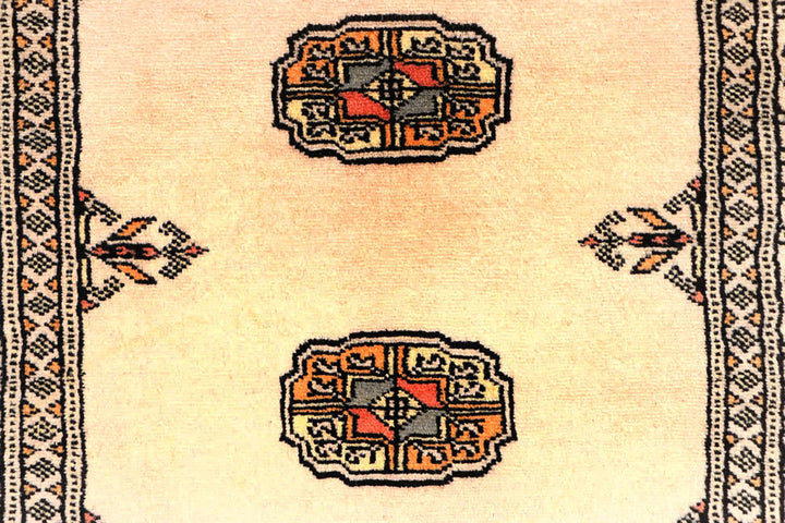 Antique White Bokhara 2'  7" x 8'  7" - No. QA70758