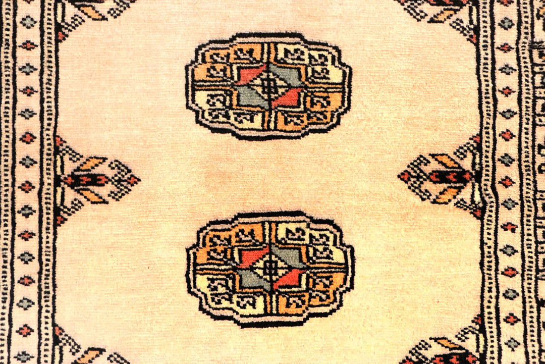 Antique White Bokhara 2'  7" x 9'  1" - No. QA93794