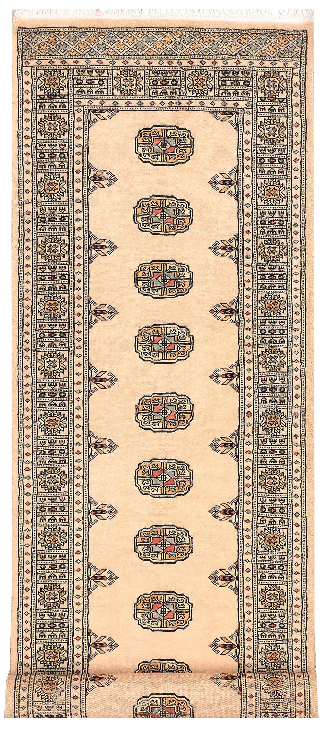 Antique White Bokhara 2' 7 x 9' 1 - No. 45389 - ALRUG Rug Store