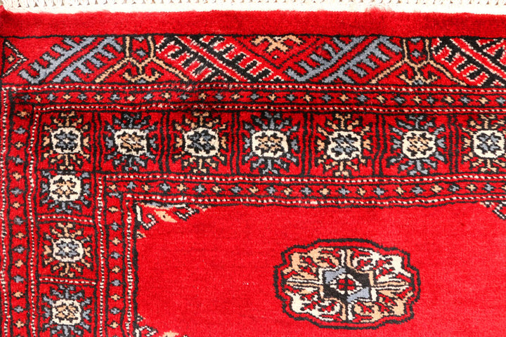 Red Bokhara 2' 6 x 9' 5 - No. 45390 - ALRUG Rug Store