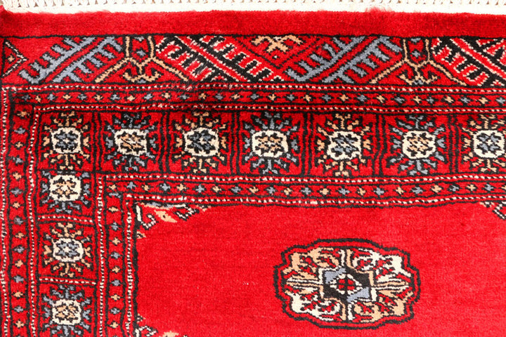 Red Bokhara 2'  6" x 9'  5" - No. QA72992