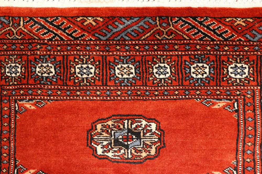 Firebrick Bokhara 2' 6 x 9' 3 - No. 45393 - ALRUG Rug Store