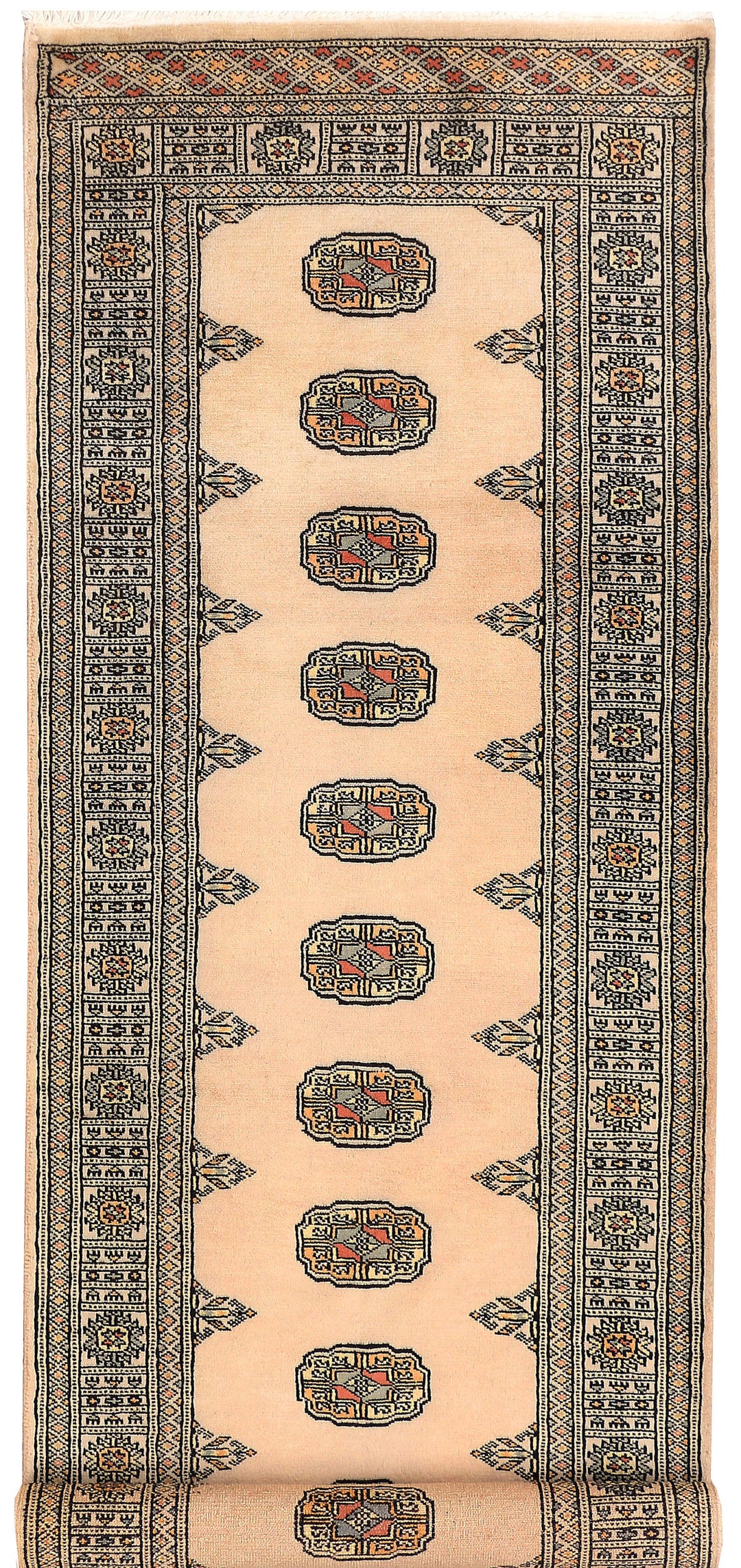 Bisque Bokhara 2' 8 x 8' 6 - No. 45399 - ALRUG Rug Store