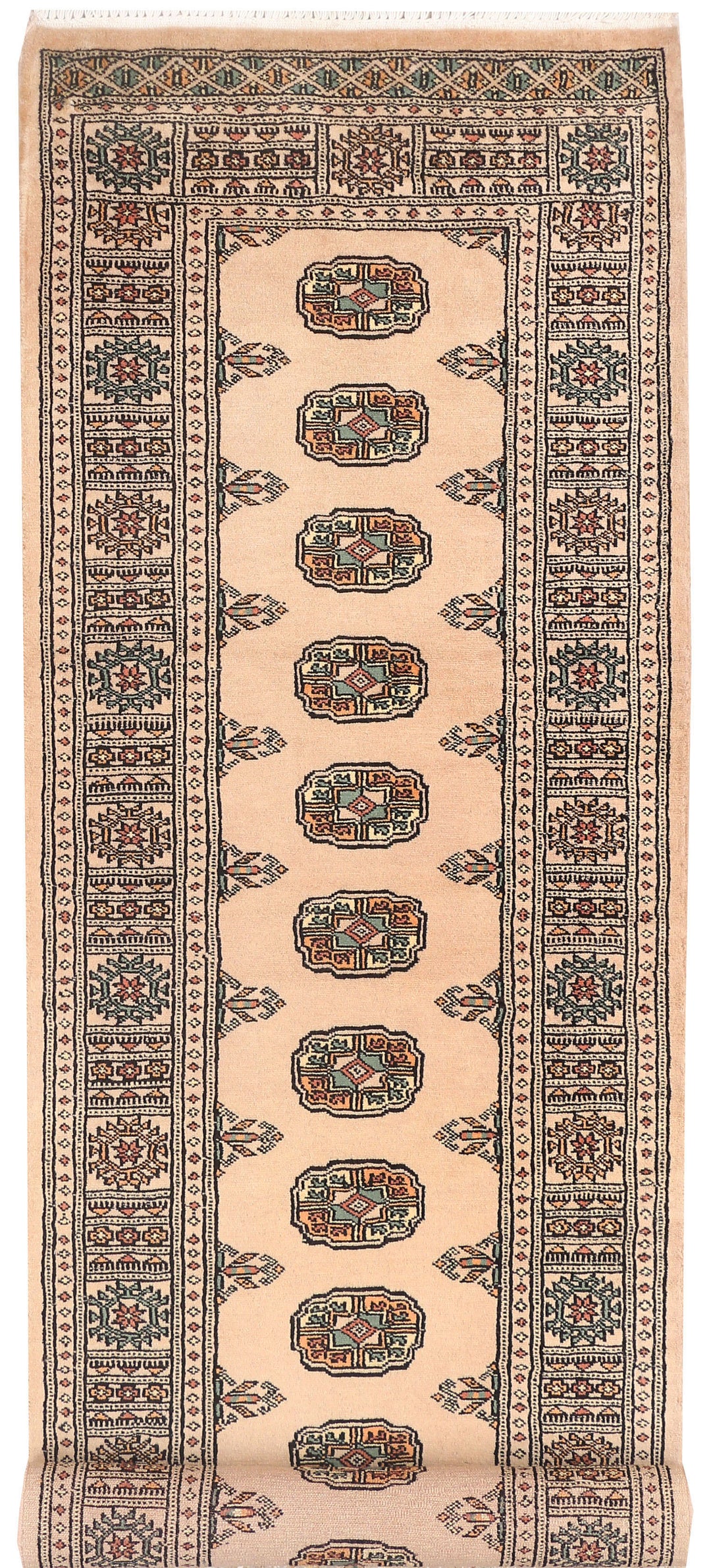 Antique White Bokhara 2' 7 x 9' 3 - No. 45406 - ALRUG Rug Store