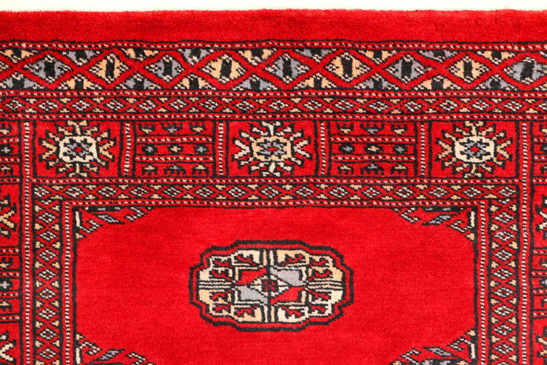 Dark Red Bokhara 2'  7" x 8'  10" - No. QA98708