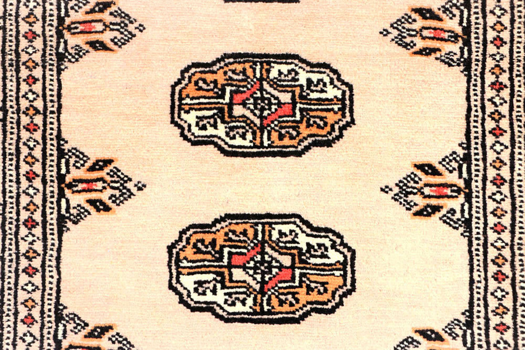 Antique White Bokhara 2'  6" x 8'  8" - No. QA22497