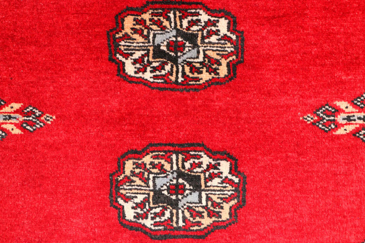 Dark Red Bokhara 2'  6" x 9'  4" - No. QA34732