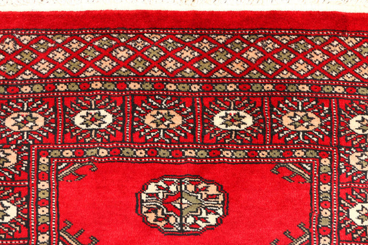 Dark Red Bokhara 2'  8" x 8'  6" - No. QA87227