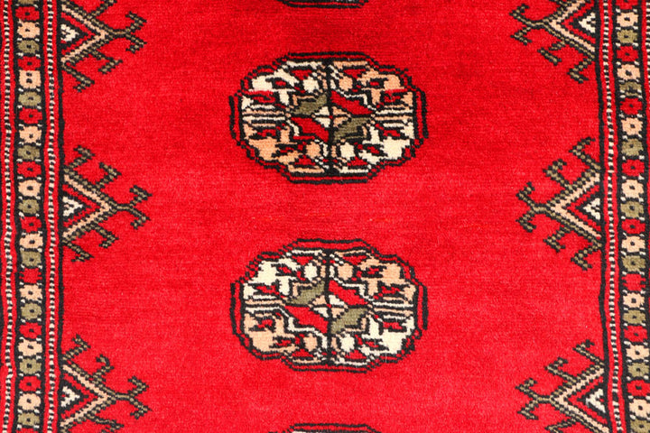 Dark Red Bokhara 2'  8" x 8'  6" - No. QA87227