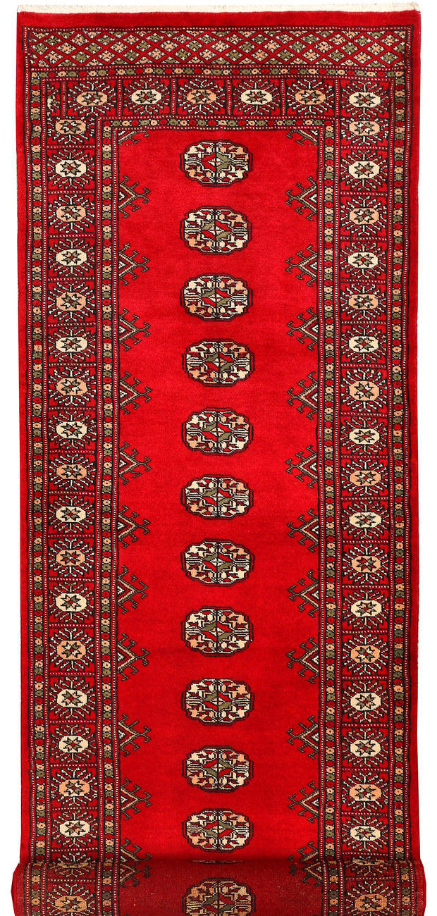 Dark Red Bokhara 2'  8" x 8'  6" - No. QA87227