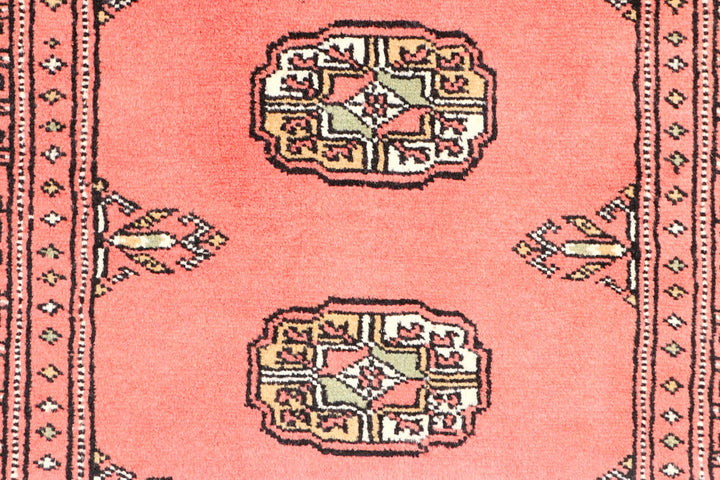 Salmon Bokhara 2' 7 x 9' 8 - No. 45457 - ALRUG Rug Store