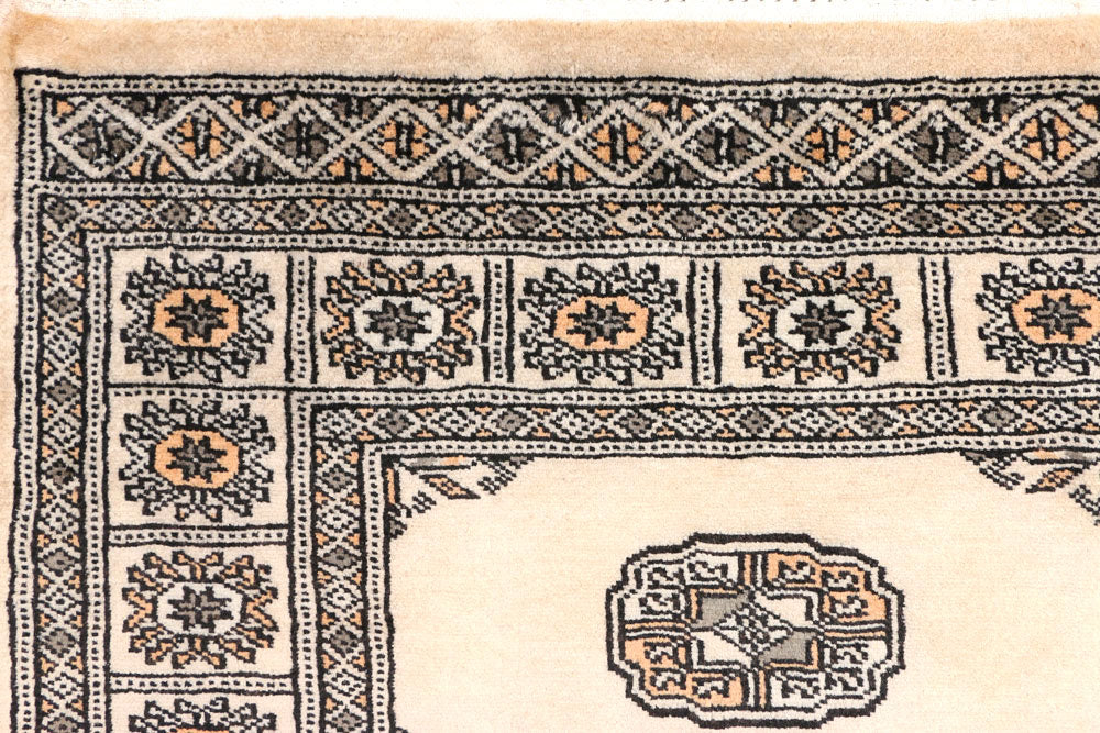 Antique White Bokhara 2' 6 x 10' 2 - No. 45459 - ALRUG Rug Store