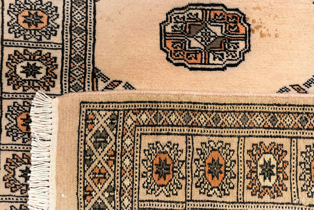 Antique White Bokhara 2'  6" x 10'  2" - No. QA85220