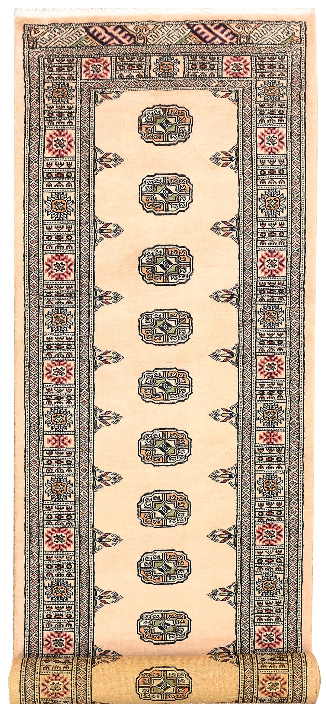 Antique White Bokhara 2' 7 x 10' 2 - No. 45465 - ALRUG Rug Store