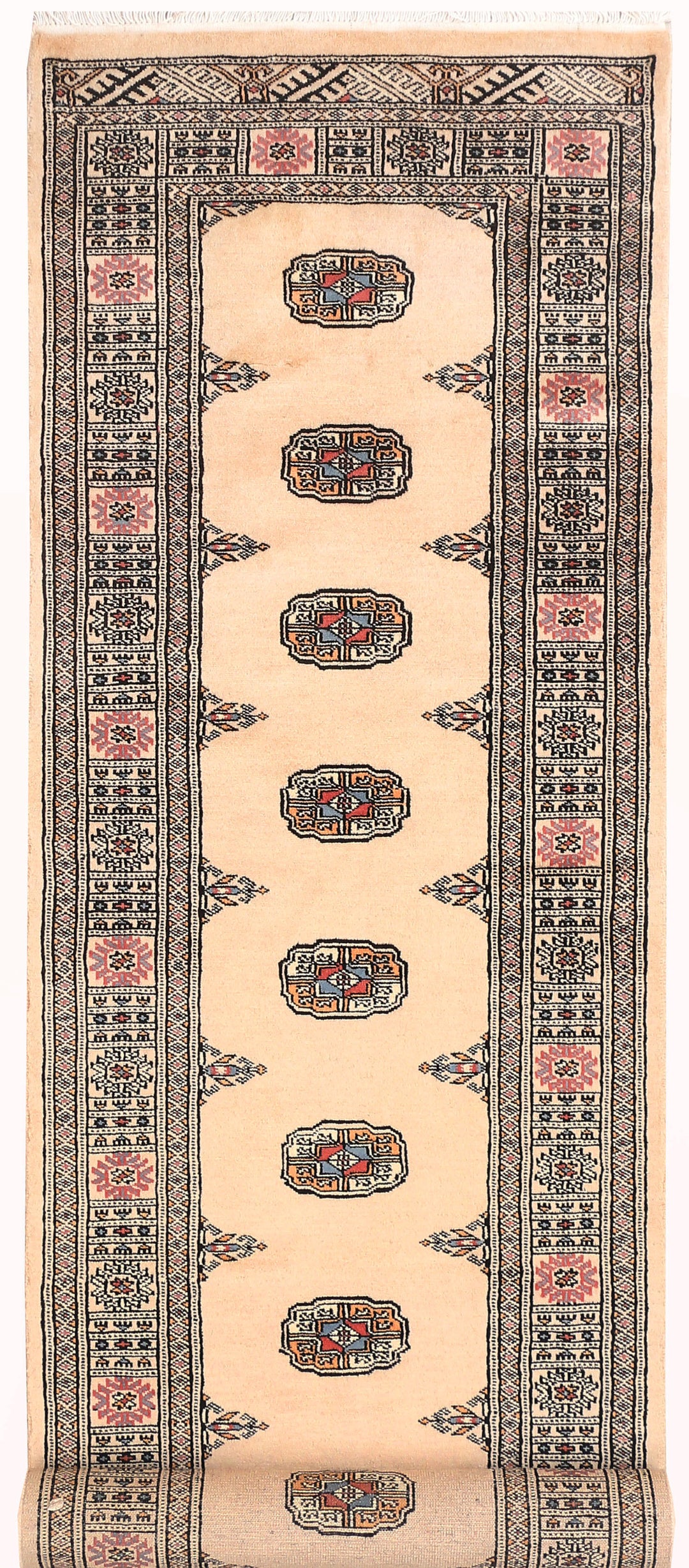Antique White Bokhara 2' 7 x 10' 2 - No. 45472 - ALRUG Rug Store