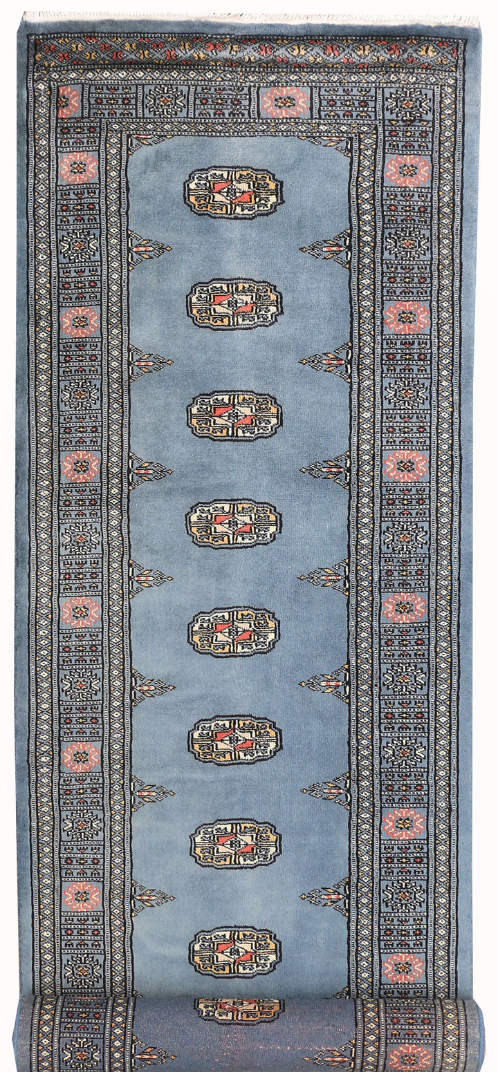 Light Slate Grey Bokhara 2' 7 x 10' 4 - No. 45473 - ALRUG Rug Store