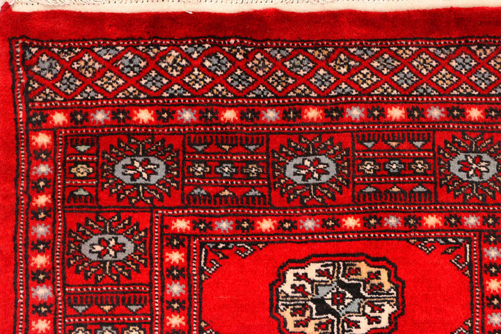 Red Bokhara 2' 6 x 10' 1 - No. 45474 - ALRUG Rug Store