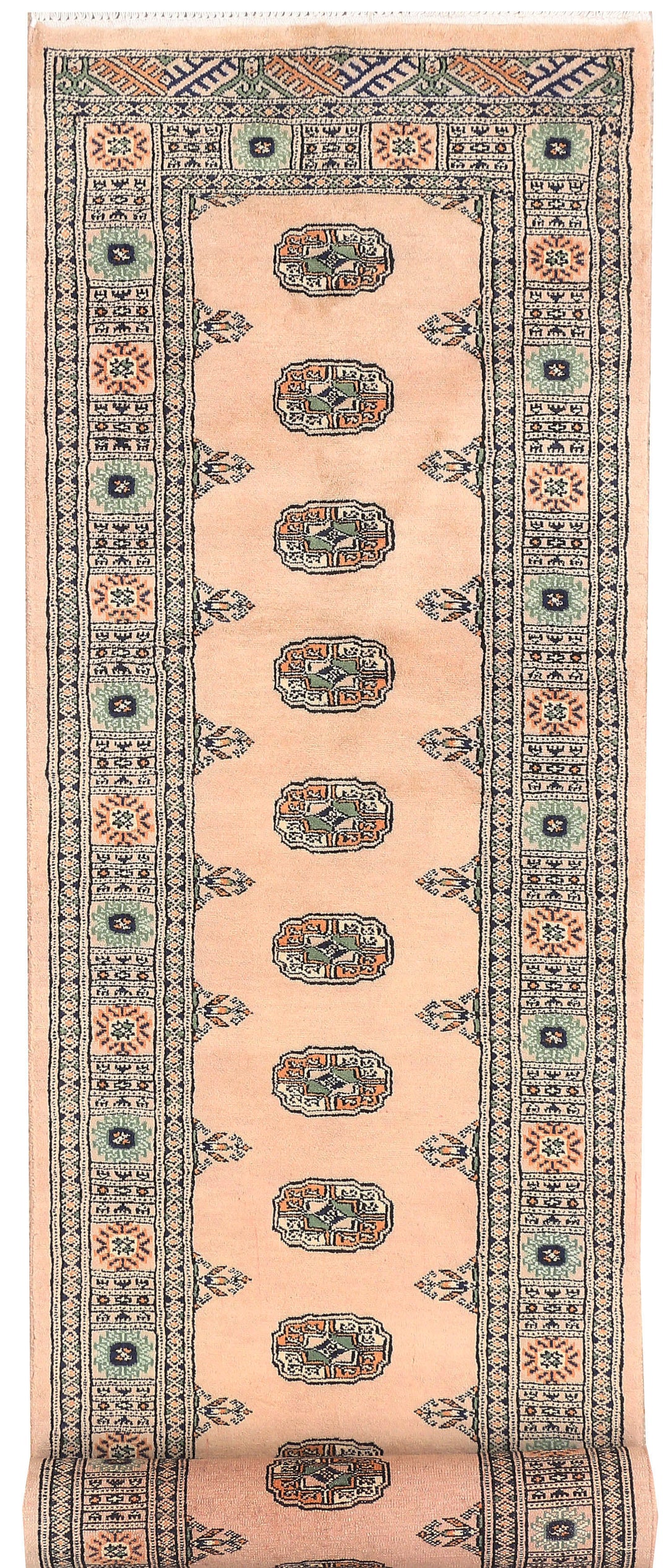 Peach Puff Bokhara 2' 6 x 10' - No. 45491 - ALRUG Rug Store