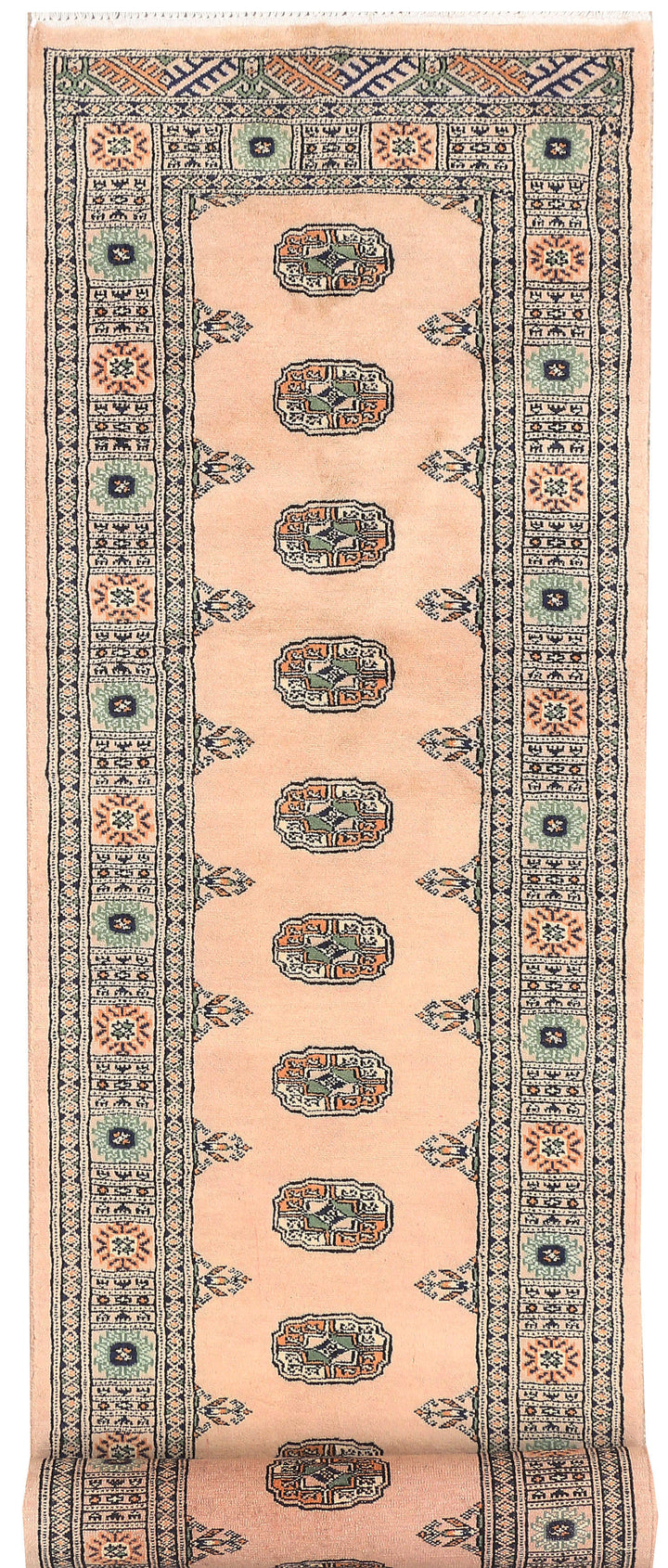 Peach Puff Bokhara 2' 6 x 10' - No. 45491 - ALRUG Rug Store